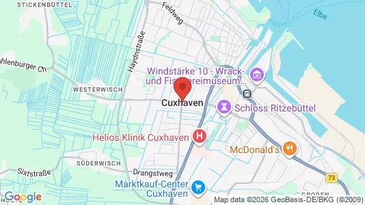 Apartments for rent i Cuxhaven - kort over placeringen