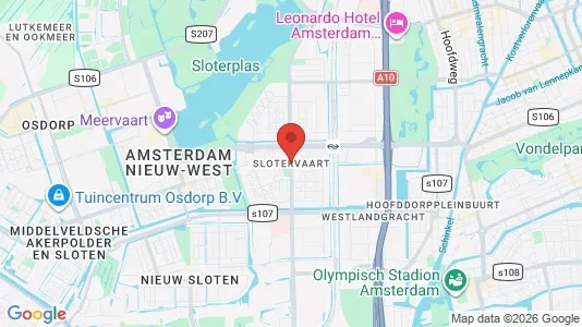 Apartments for rent i Amsterdam Slotervaart - kort over placeringen
