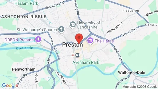 Rooms for rent i Preston - Lancashire - kort over placeringen