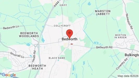 Houses for rent i Bedworth - Warwickshire - kort over placeringen