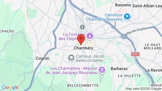 Apartments for rent i Chambéry - kort over placeringen