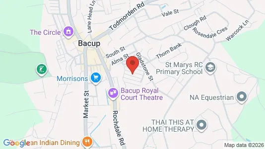 Rooms for rent i Bacup - Lancashire - kort over placeringen