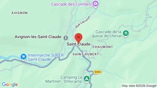 Apartments for rent i Saint-Claude - kort over placeringen