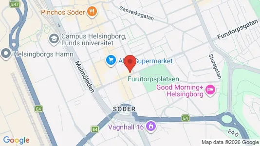 Apartments for rent i Helsingborg - kort over placeringen