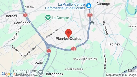 Apartments for rent i Plan-les-Ouates - kort over placeringen
