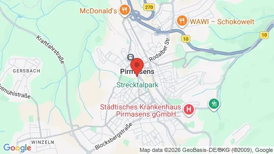 Apartments for rent i Pirmasens - kort over placeringen
