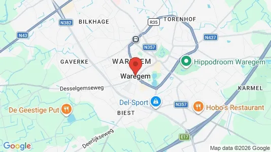 Houses for rent i Waregem - kort over placeringen