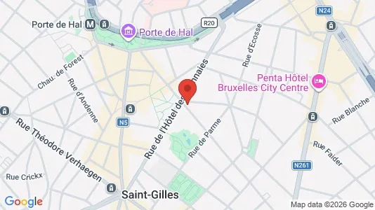 Apartments for rent i Brussels Sint-Gillis - kort over placeringen