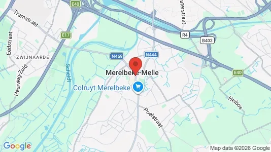 Houses for rent i Merelbeke - kort over placeringen