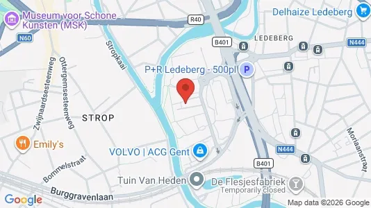 Apartments for rent i Gent Ledeberg - kort over placeringen