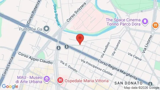 Rooms for rent i Turin - kort over placeringen