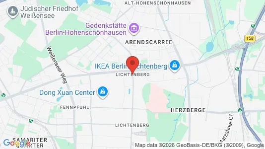 Apartments for rent i Berlin Lichtenberg - kort over placeringen