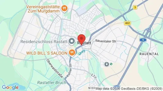 Apartments for rent i Rastatt - kort over placeringen