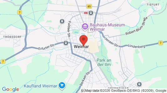 Apartments for rent i Weimar - kort over placeringen