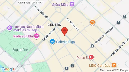Apartments for rent i Riga Centrs - kort over placeringen