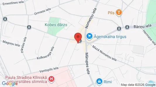 Apartments for rent i Riga Āgenskalns - kort over placeringen
