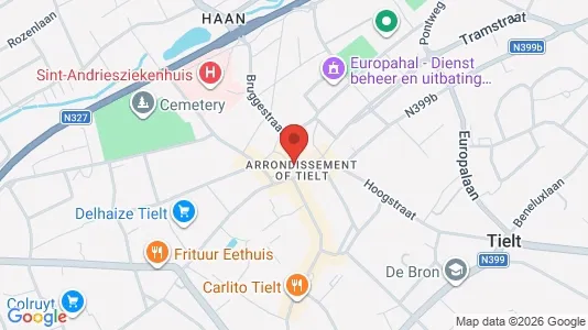 Apartments for rent i Tielt - kort over placeringen