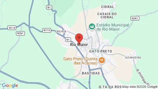 Apartments for rent i Rio Maior - kort over placeringen