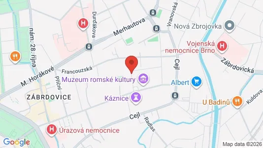 Apartments for rent i Brno-Jih - kort over placeringen