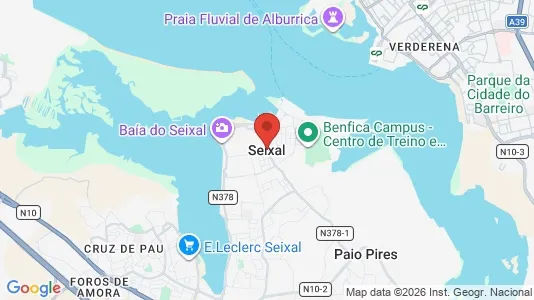 Apartments for rent i Seixal - kort over placeringen