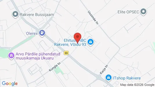 Apartments for rent i Rakvere - kort over placeringen