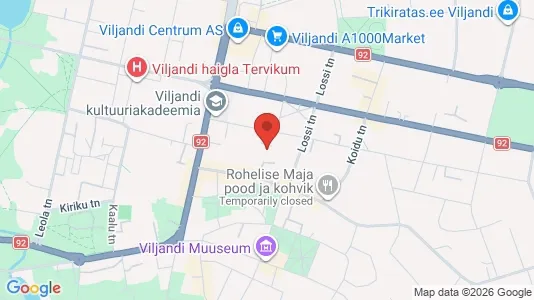 Apartments for rent i Viljandi - kort over placeringen