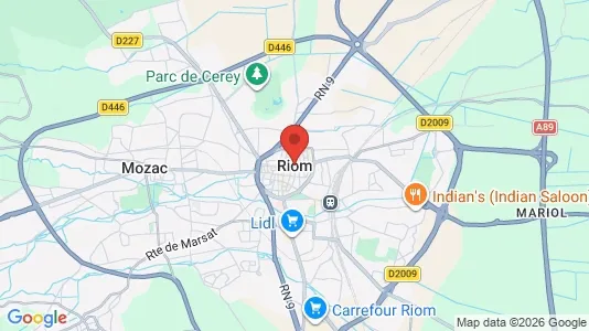 Apartments for rent i Riom - kort over placeringen