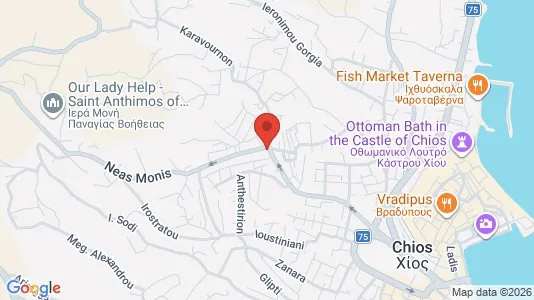 Apartments for rent i Chios - kort over placeringen