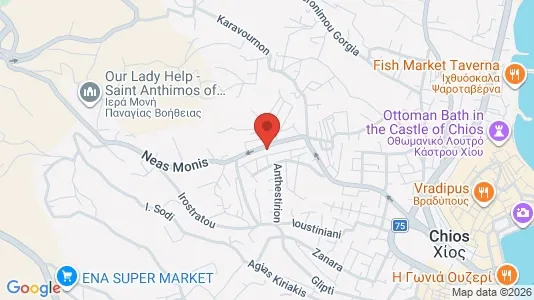 Apartments for rent i Chios - kort over placeringen