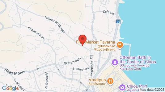 Apartments for rent i Chios - kort over placeringen