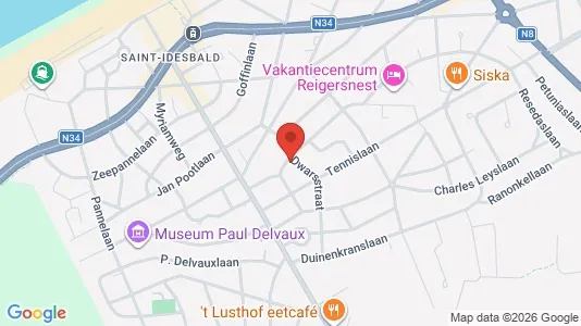 Apartments for rent i Koksijde - kort over placeringen