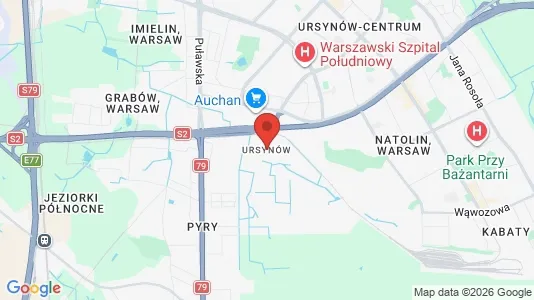 Apartments for rent i Warszawa Ursynów - kort over placeringen