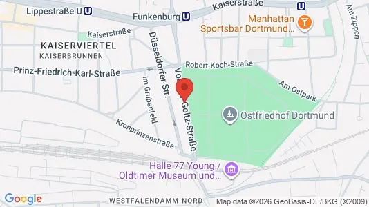 Apartments for rent i Dortmund - kort over placeringen