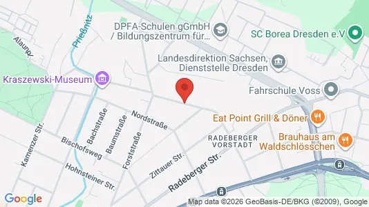 Apartments for rent i Dresden - kort over placeringen