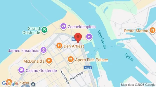 Apartments for rent i Oostende - kort over placeringen