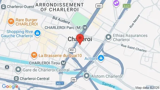 Apartments for rent i Charleroi - kort over placeringen