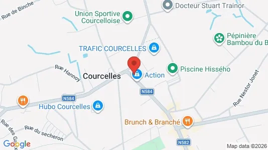 Apartments for rent i Courcelles - kort over placeringen