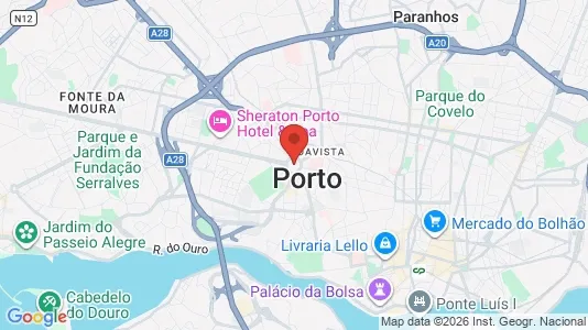 Apartments for rent i Porto Ramalde - kort over placeringen