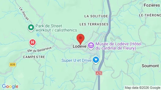 Apartments for rent i Lodève - kort over placeringen