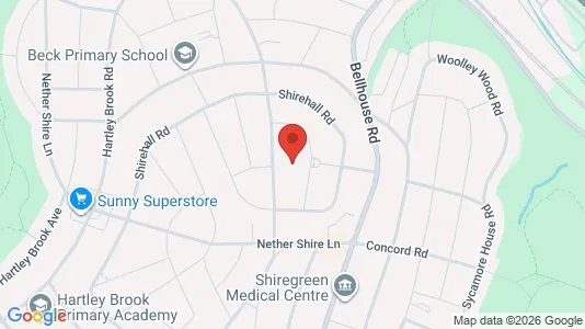 Apartments for rent i Sheffield - South Yorkshire - kort over placeringen