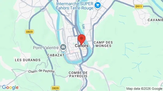 Apartments for rent i Cahors - kort over placeringen