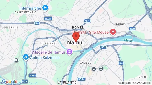 Apartments for rent i Namen - kort over placeringen