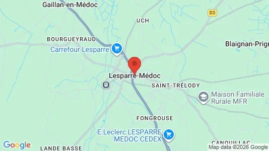 Apartments for rent i Lesparre-Médoc - kort over placeringen