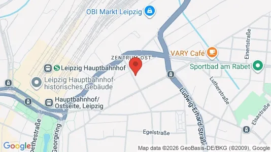 Apartments for rent i Leipzig - kort over placeringen