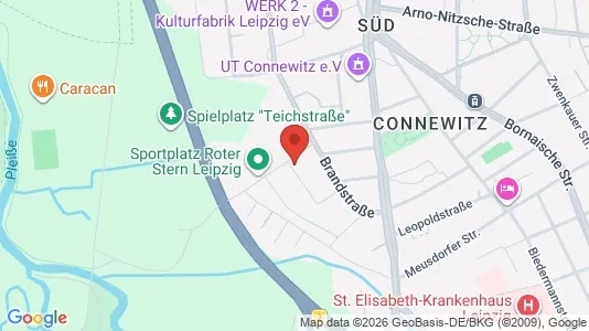 Apartments for rent i Leipzig - kort over placeringen