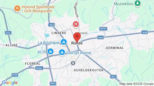 Houses for rent i Ronse - kort over placeringen