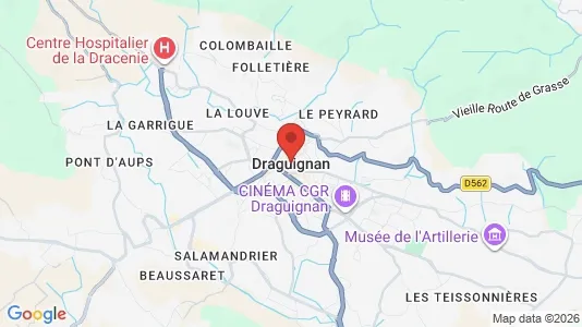 Apartments for rent i Draguignan - kort over placeringen