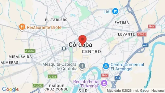 Apartments for rent i Córdoba - kort over placeringen