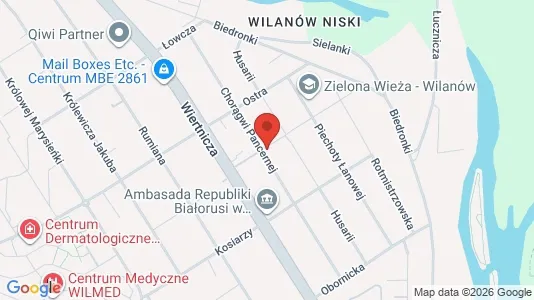 Apartments for rent i Warszawa Wilanów - kort over placeringen