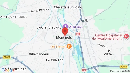 Houses for rent i Montargis - kort over placeringen